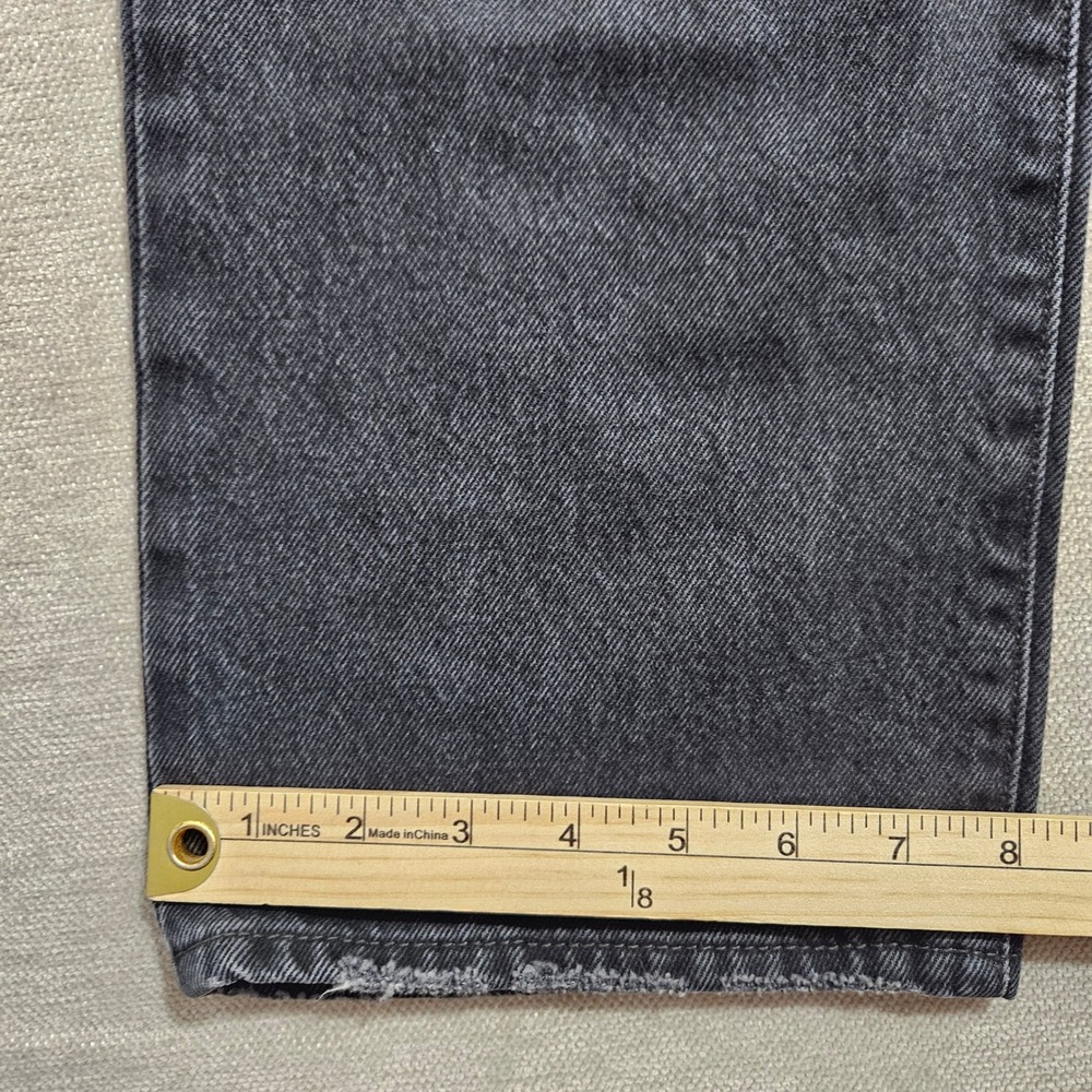 Levis Jeans Ribcage Straight Ankle 26 Black Distressed High Rise 72693-0162 - Picture 3 of 12